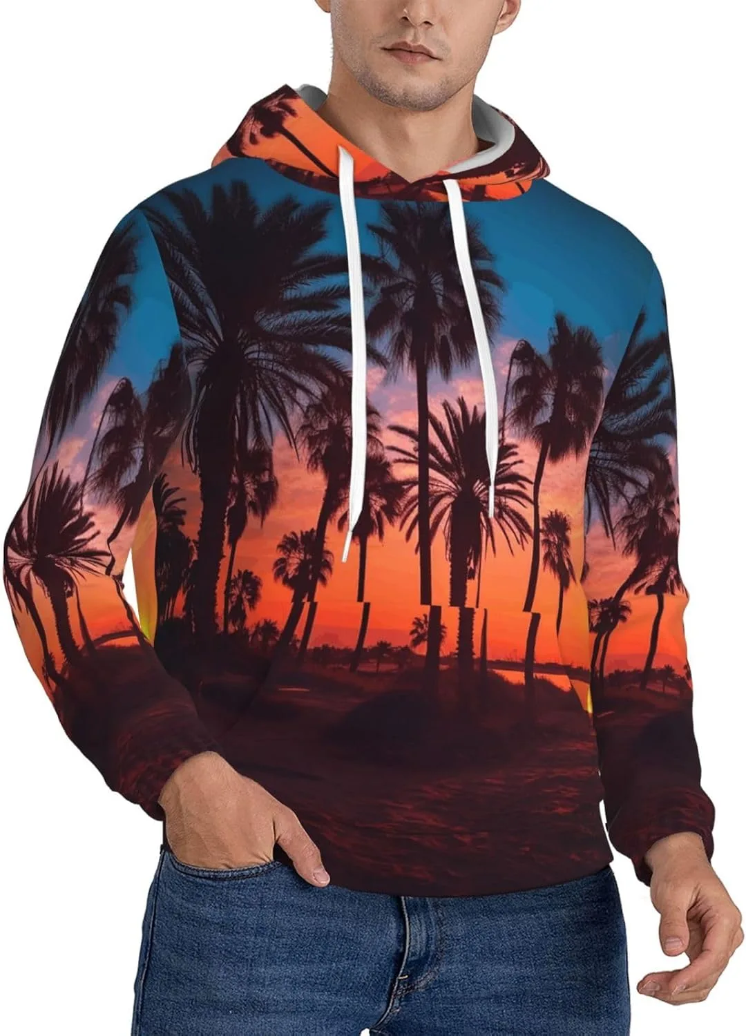 Мужская худи с флисовой подкладкой Palm Tree Sunset с карманом FHEBNDS
Мужская худи с флисовой подкладкой Palm Tree Sunset с карманом FHEBNDS
