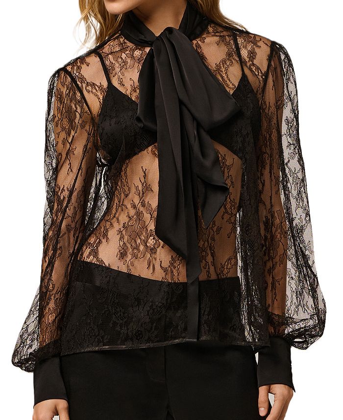 Блуза с кружевом и бантом KIKI DE MONTPARNASSE, черный
Блуза с кружевом и бантом KIKI DE MONTPARNASSE, черный