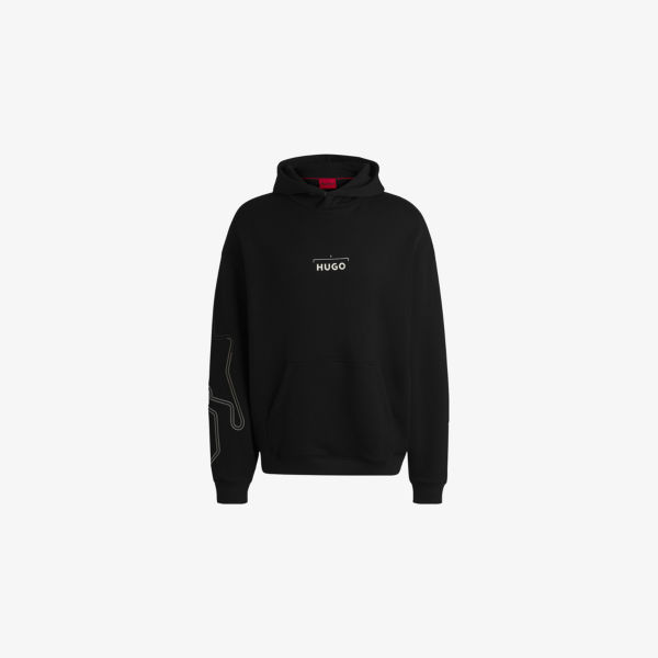 Худи Hugo с принтом и карманом-кенгуру, черный
Худи Hugo с принтом и карманом-кенгуру, черный
