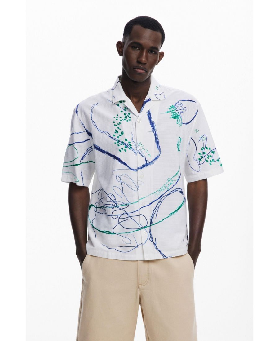 Мужская рубашка Arty с коротким рукавом Desigual, Off white
Мужская рубашка Arty с коротким рукавом Desigual, Off white