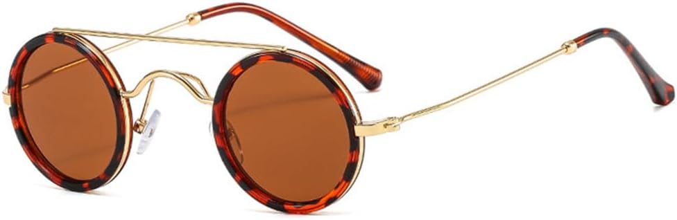 Ретро маленькие круглые металлические солнцезащитные очки с двойной перемычкой, защита от УФ-излучения UV400, мужские солнцезащитные очки в стиле панк HDUBFY, Leopard Tea
Ретро маленькие круглые металлические солнцезащитные очки с двойной перемычкой, защита от УФ-излучения UV400, мужские солнцезащитные очки в стиле панк HDUBFY, Leopard Tea