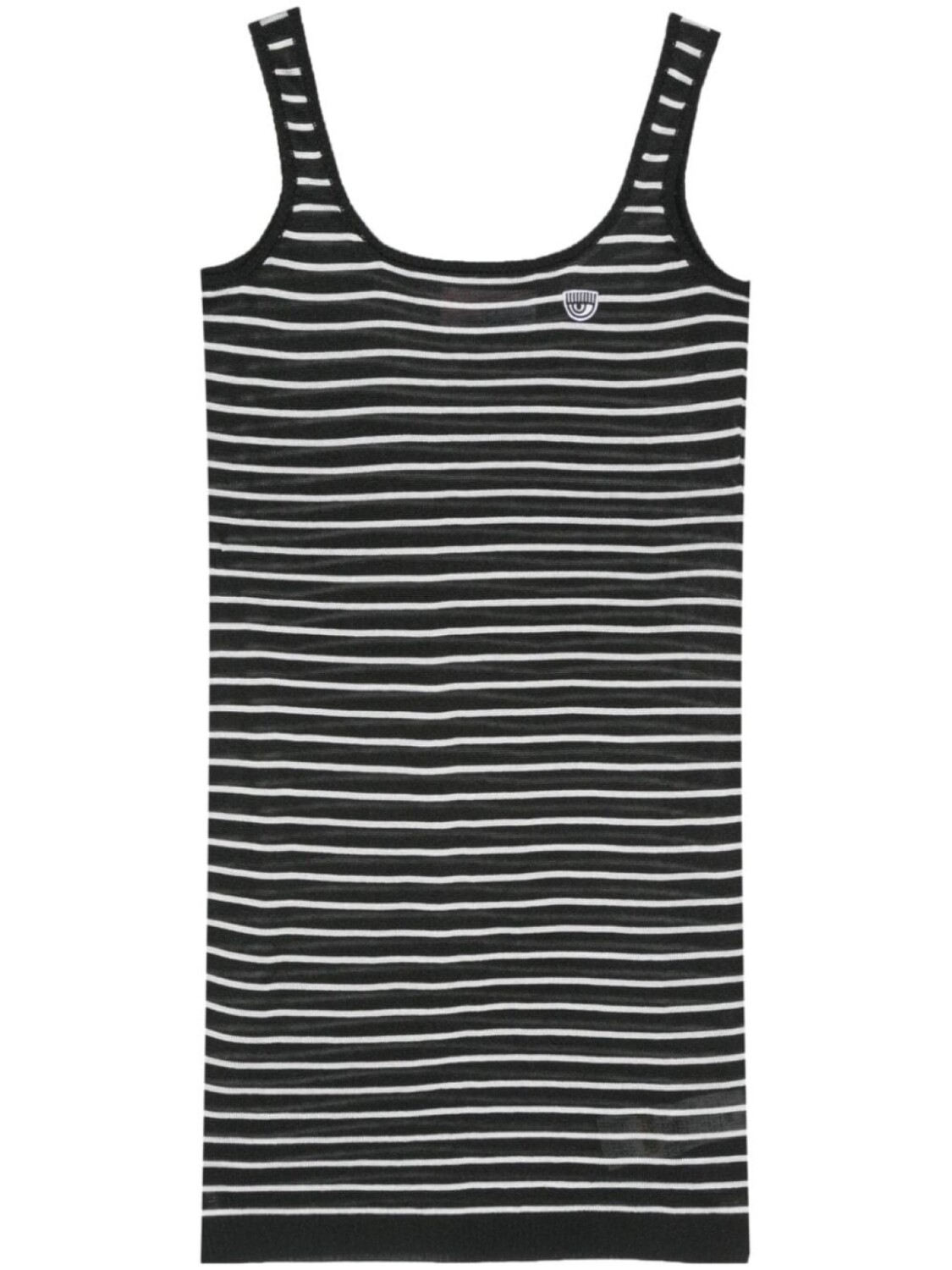 Chiara Ferragni полосатое платье мини с нашивкой Eyelike, черный
Chiara Ferragni полосатое платье мини с нашивкой Eyelike, черный