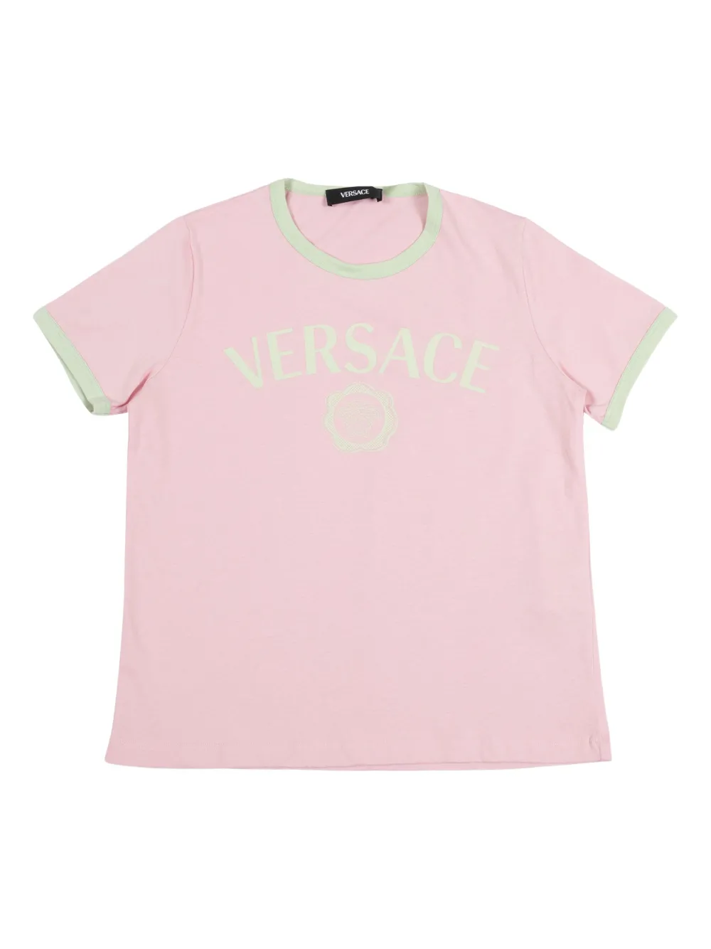 Футболка с круглым вырезом и логотипом Versace Kids, розовый
Футболка с круглым вырезом и логотипом Versace Kids, розовый