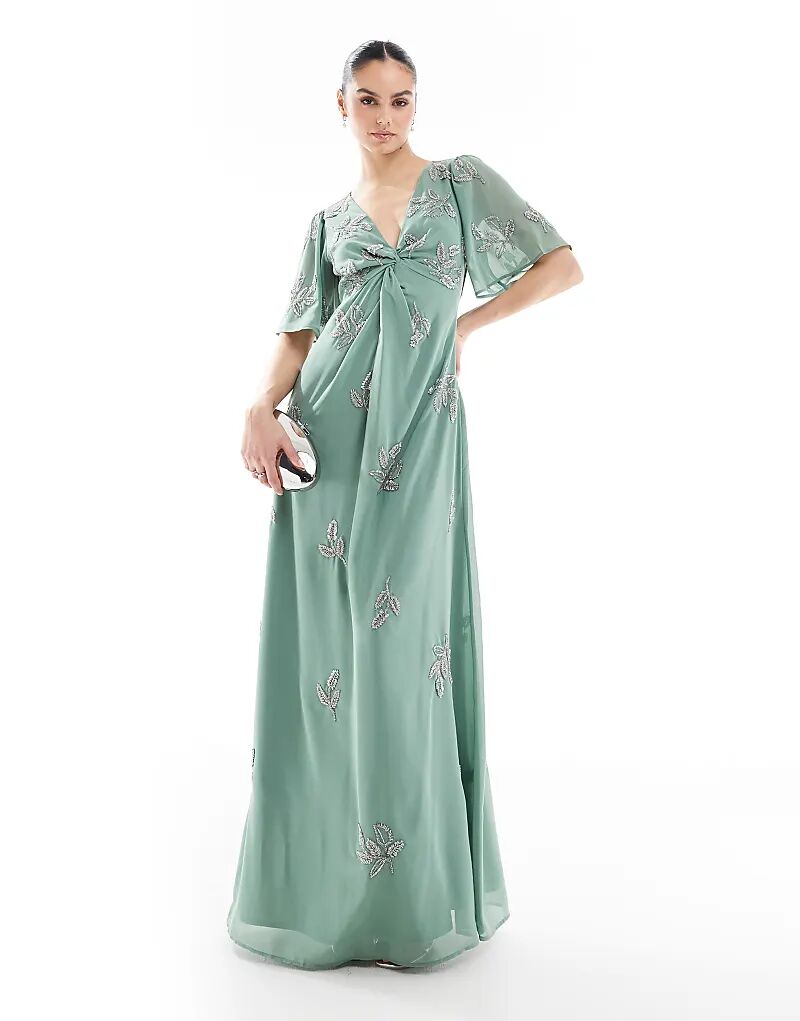 Короткое платье макси с декоративными рукавами «ангел» темно-шалфейного цвета Maya
Короткое платье макси с декоративными рукавами «ангел» темно-шалфейного цвета Maya