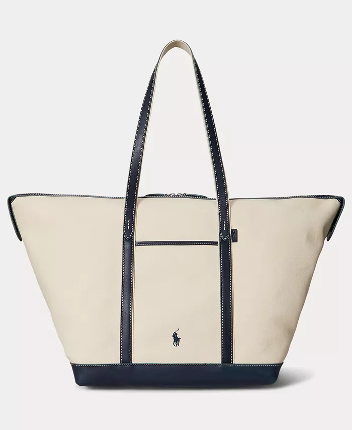 Женская большая сумка-шоппер из парусины с кожаной отделкой Polo Ralph Lauren, белый
Женская большая сумка-шоппер из парусины с кожаной отделкой Polo Ralph Lauren, белый
