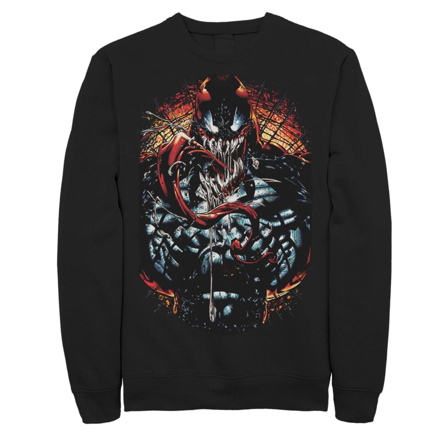 Мужской флисовый пуловер с рисунком Marvel Carnage Fear 
Мужской флисовый пуловер с рисунком Marvel Carnage Fear