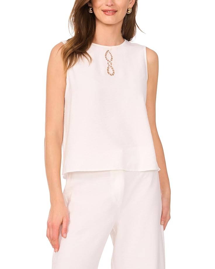 Блуза Vince Camuto Sleeveless Crew Neck Blouse with Center Embroidery, цвет Ultra White
Блуза Vince Camuto Sleeveless Crew Neck Blouse with Center Embroidery, цвет Ultra White