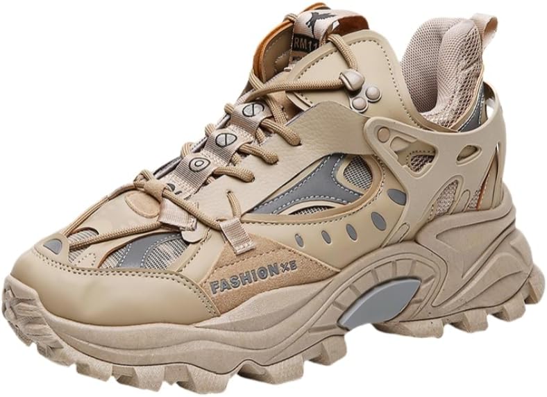 Мужские модные массивные кроссовки однотонные, Противоскользящие повседневные шнурованные туфли с мягкой подошвой, Обувь для активного отдыха Hoalox, хаки
Мужские модные массивные кроссовки однотонные, Противоскользящие повседневные шнурованные туфли с мягкой подошвой, Обувь для активного отдыха Hoalox, хаки