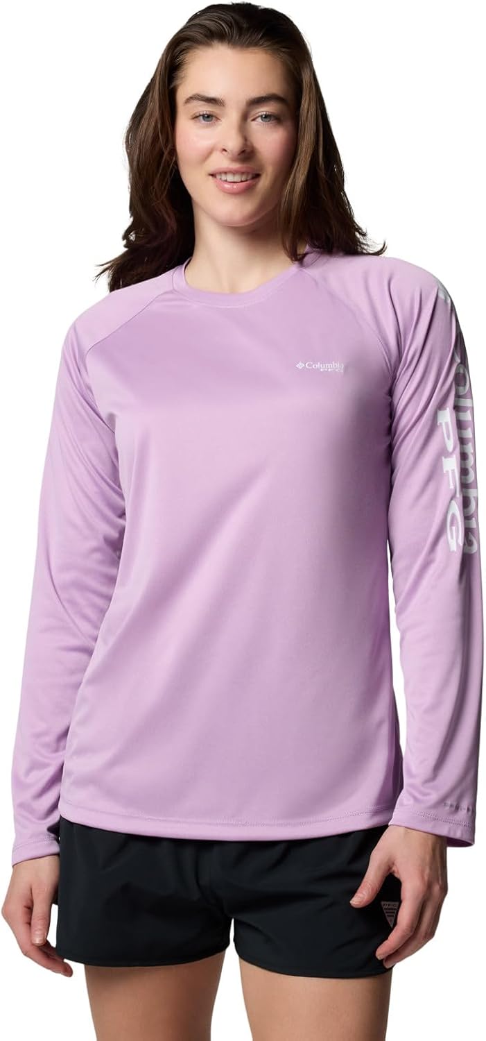 Женская футболка Columbia Super Tidal с длинным рукавом и вентиляционным отверстием, Hydrangea Heather/White Logo
Женская футболка Columbia Super Tidal с длинным рукавом и вентиляционным отверстием, Hydrangea Heather/White Logo