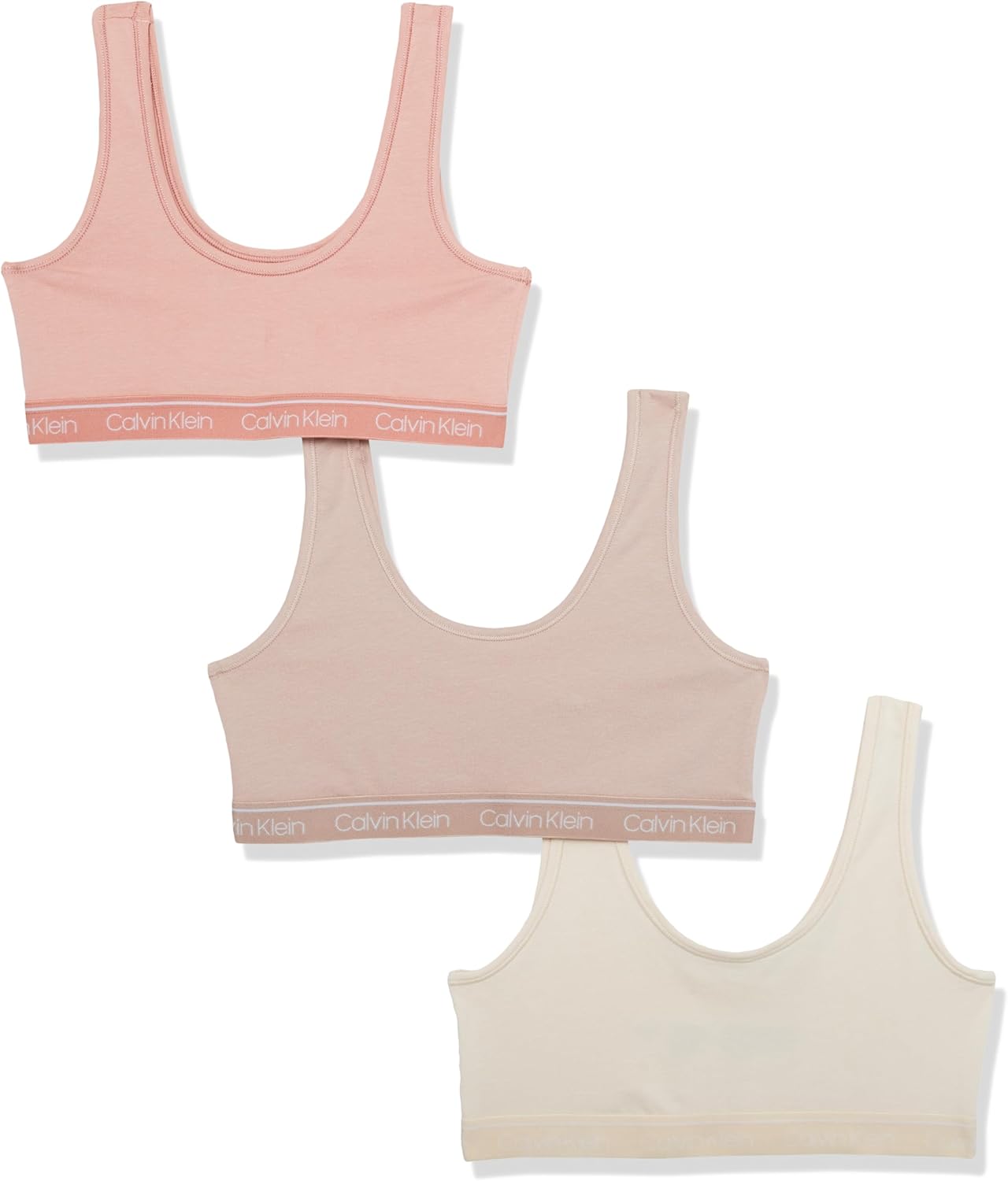 Комплект из 3 бюстгальтеров-бралеттов Calvin Klein Girls Modern Cotton, Nd/Rsedwn/Hny
Комплект из 3 бюстгальтеров-бралеттов Calvin Klein Girls Modern Cotton, Nd/Rsedwn/Hny