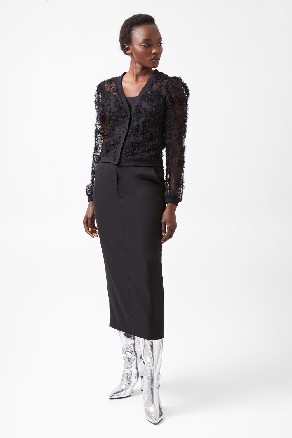 Сабина сетка рубашка French Connection, черный
Сабина сетка рубашка French Connection, черный