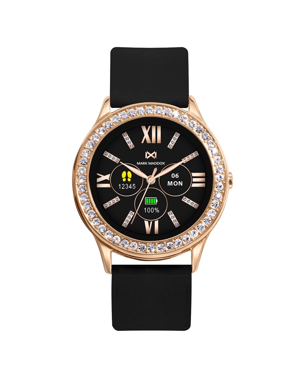 Мужские умные часы Smartnow из алюминия, золотого цвета, с камнями на безеле и силиконовым ремешком Mark Maddox, белый
Мужские умные часы Smartnow из алюминия, золотого цвета, с камнями на безеле и силиконовым ремешком Mark Maddox, белый