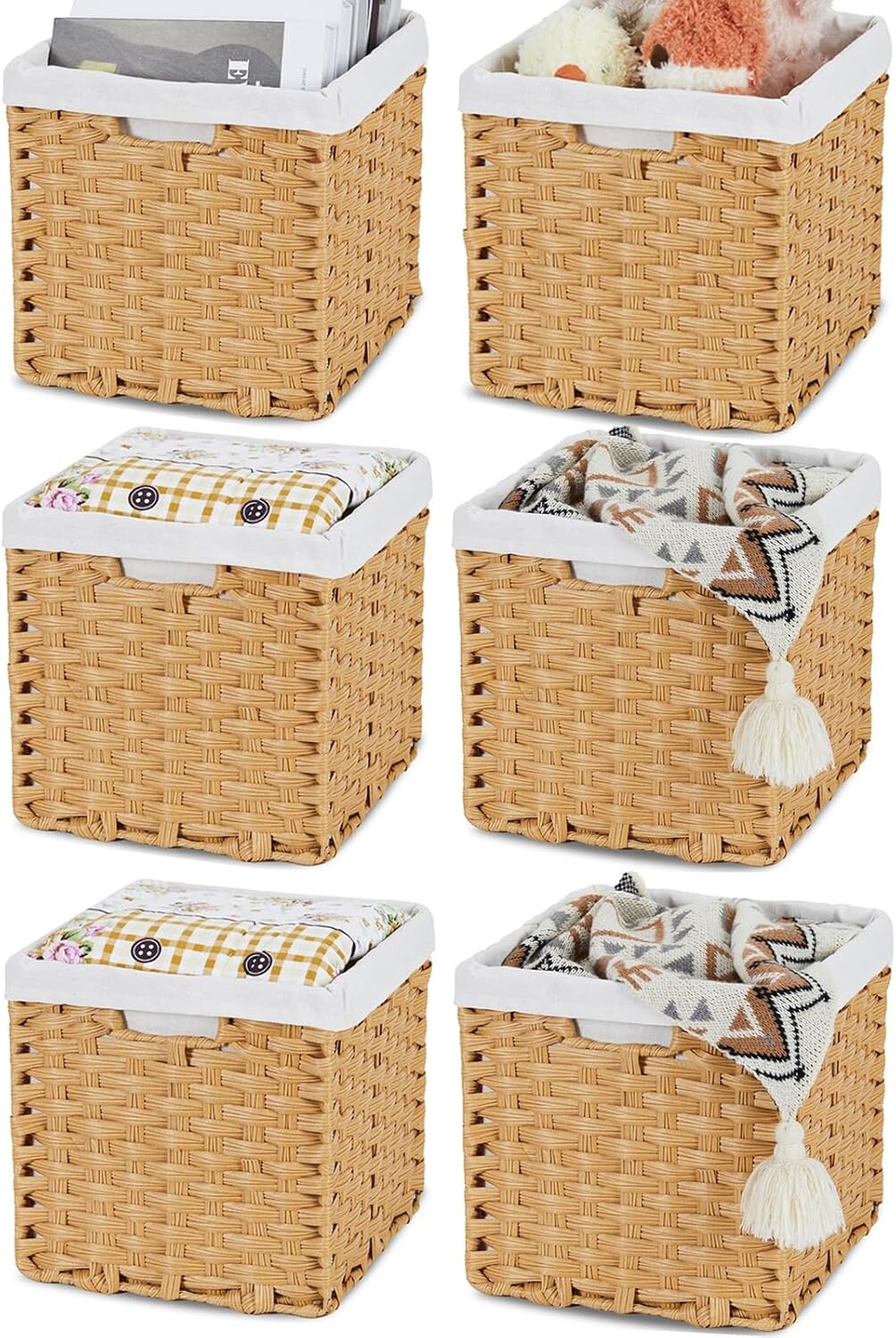 Bidtakay 6-Pack плетеные корзины для хранения с вкладышами Кубические контейнеры для хранения 11x11 с ручками Водонепроницаемые тканые корзины для хранения из искусственного водного гиацинта для организации корзин из ротанга Органайзер-натуральн...
Bidtakay 6-Pack плетеные корзины для хранения с вкладышами Кубические контейнеры для хранения 11x11 с ручками Водонепроницаемые тканые корзины для хранения из искусственного водного гиацинта для организации корзин из ротанга Органайзер-натуральн...