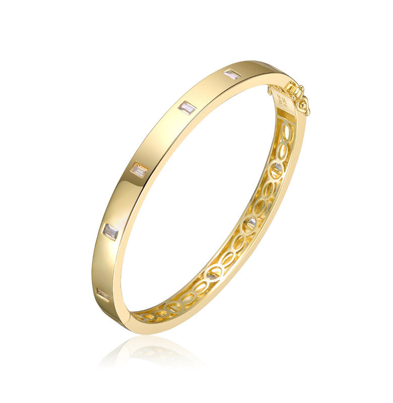 Браслет из стерлингового серебра 14 карат с прозрачным кубическим цирконием огранки «багет» Genevive, золотой
Браслет из стерлингового серебра 14 карат с прозрачным кубическим цирконием огранки «багет» Genevive, золотой