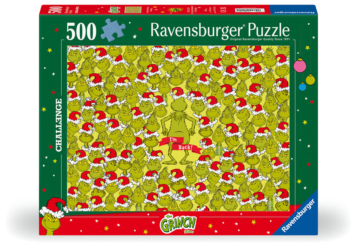 2D пазл CHALLENGE, Гринч, 500 деталей Ravensburger
2D пазл CHALLENGE, Гринч, 500 деталей Ravensburger