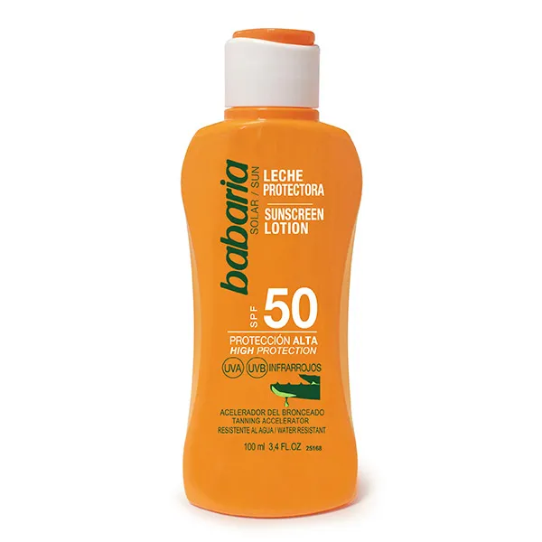 Высокая защита с ароматом Алоэ Вера Leche Protectora De Aloe Vera SPF 50 Babaria, 100 ml
Высокая защита с ароматом Алоэ Вера Leche Protectora De Aloe Vera SPF 50 Babaria, 100 ml