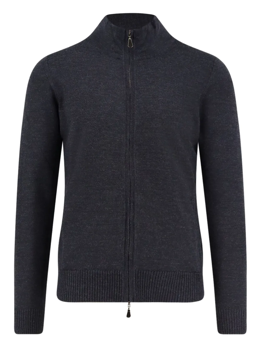 Шерстяной кардиган в рубчик на молнии Alpha Studio, серый
Шерстяной кардиган в рубчик на молнии Alpha Studio, серый