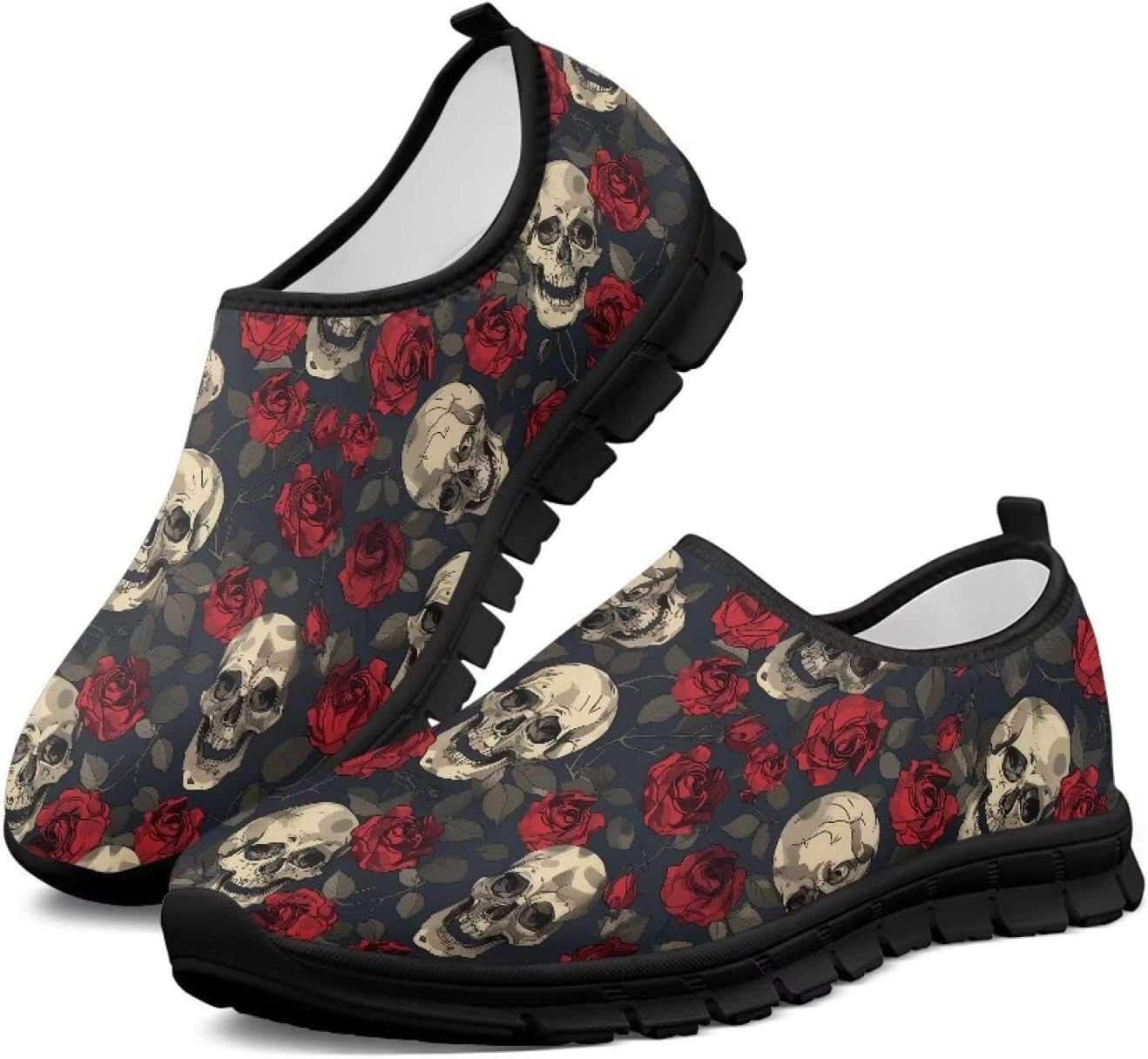 Женские слипоны Бесподкладочные кроссовки для повседневной носки Дышащие кеды для бега, походов, прогулок и путешествий Chririnla, Creepy Rose Skulls
Женские слипоны Бесподкладочные кроссовки для повседневной носки Дышащие кеды для бега, походов, прогулок и путешествий Chririnla, Creepy Rose Skulls