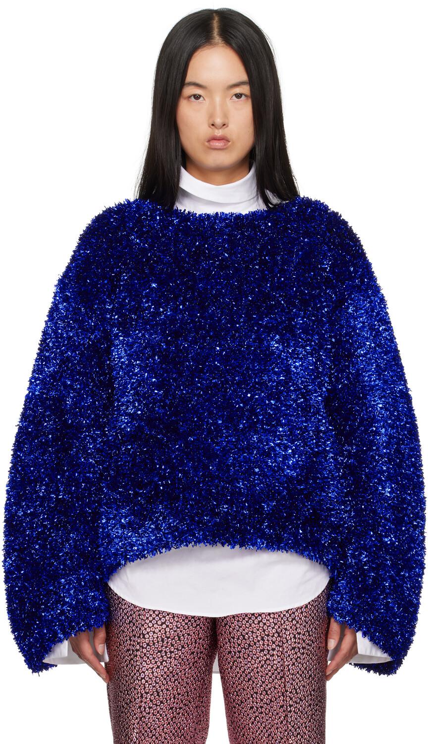 Синий свитер с мишурой Dries Van Noten
Синий свитер с мишурой Dries Van Noten