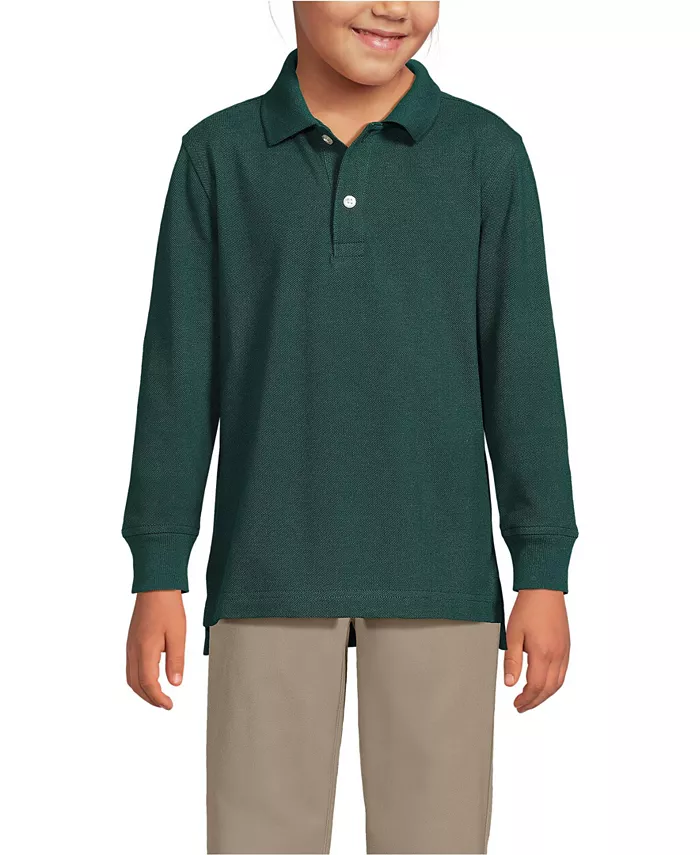 Школьная форма для детей: поло с длинным рукавом из сетчатой ткани Lands' End, зеленый
Школьная форма для детей: поло с длинным рукавом из сетчатой ткани Lands' End, зеленый