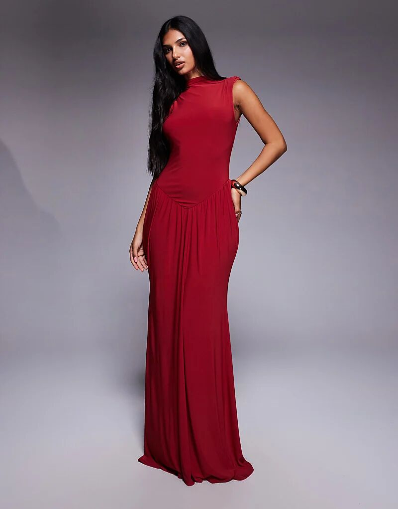 Платье макси ASOS DESIGN без рукавов с высоким воротом и рюшами
Платье макси ASOS DESIGN без рукавов с высоким воротом и рюшами