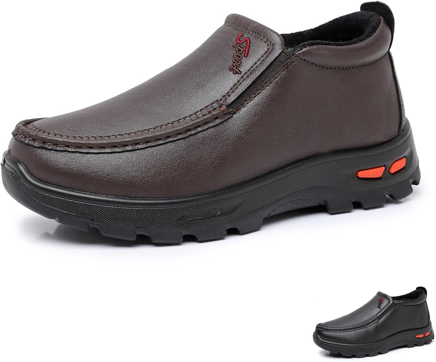 Мужские кожаные легкие повседневные лоферы на платформе, классические, удобные, с круглым носком, без шнуровки, с нескользящей мягкой подошвой, мокасины для прогулок, работы, офиса и вождения Nsneond, коричневый
Мужские кожаные легкие повседневные лоферы на платформе, классические, удобные, с круглым носком, без шнуровки, с нескользящей мягкой подошвой, мокасины для прогулок, работы, офиса и вождения Nsneond, коричневый