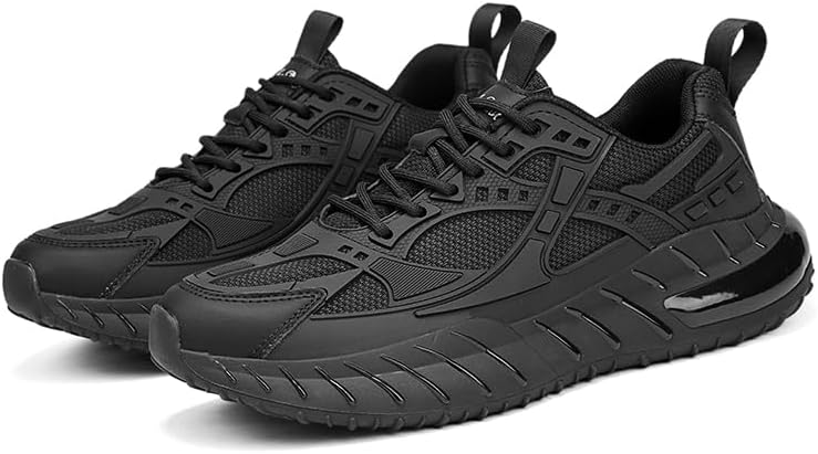 Мужские легкие повседневные спортивные туфли с шнуровкой, нескользящие, дышащие кроссовки из сетки, подходят для ходьбы и ежедневного ношения Igzbibg, черный
Мужские легкие повседневные спортивные туфли с шнуровкой, нескользящие, дышащие кроссовки из сетки, подходят для ходьбы и ежедневного ношения Igzbibg, черный