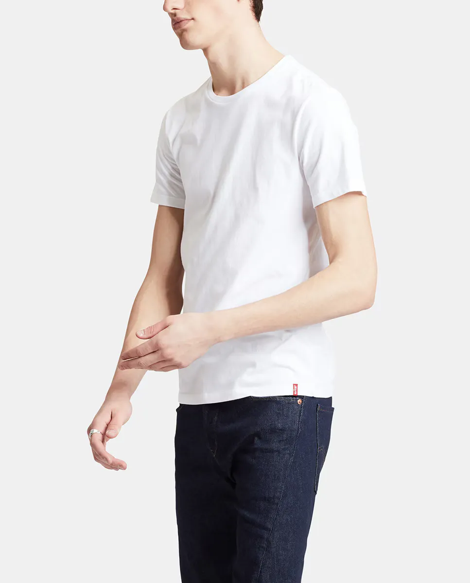 Комплект из двух белых мужских футболок с короткими рукавами Levi's, белый
Комплект из двух белых мужских футболок с короткими рукавами Levi's, белый