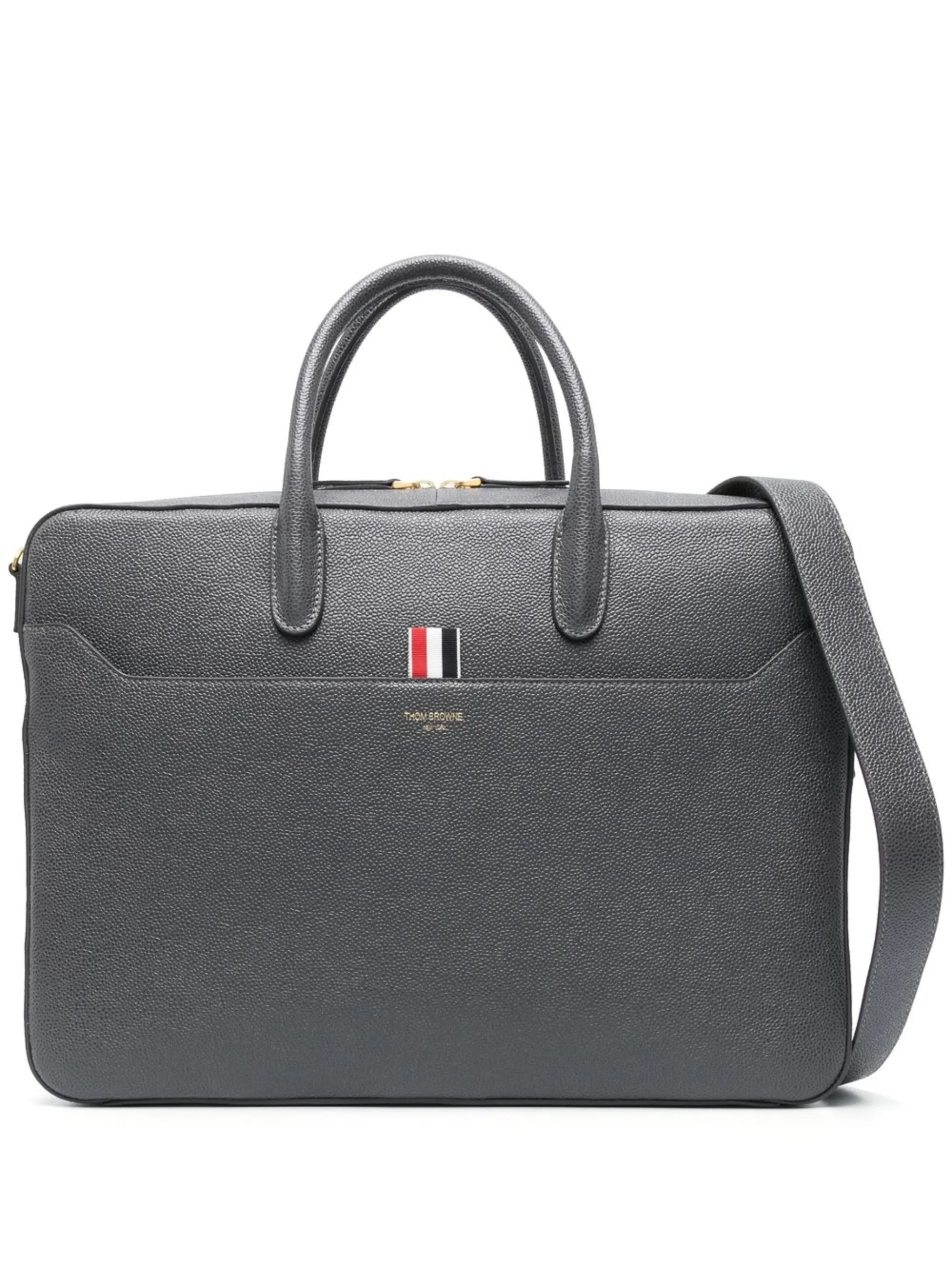 Сумка из зернистой кожи Thom Browne, серый
Сумка из зернистой кожи Thom Browne, серый