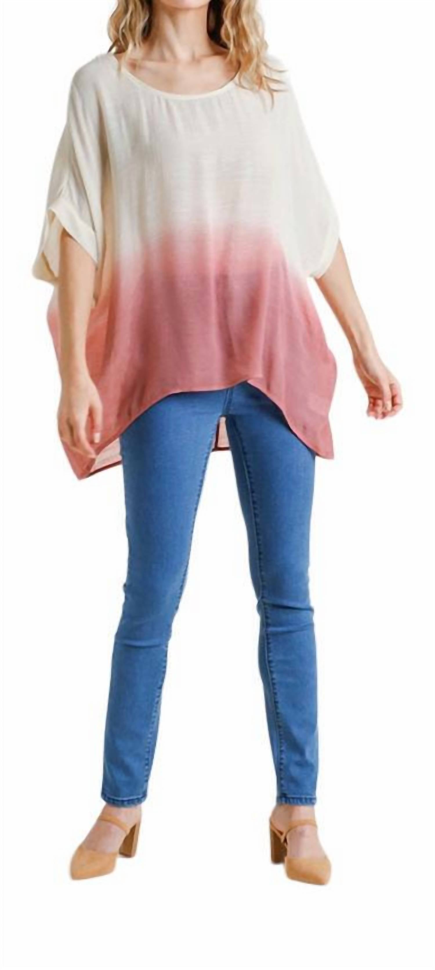 Натуральный топ с рукавами «летучая мышь» с эффектом омбре umgee, цвет natural
Натуральный топ с рукавами «летучая мышь» с эффектом омбре umgee, цвет natural