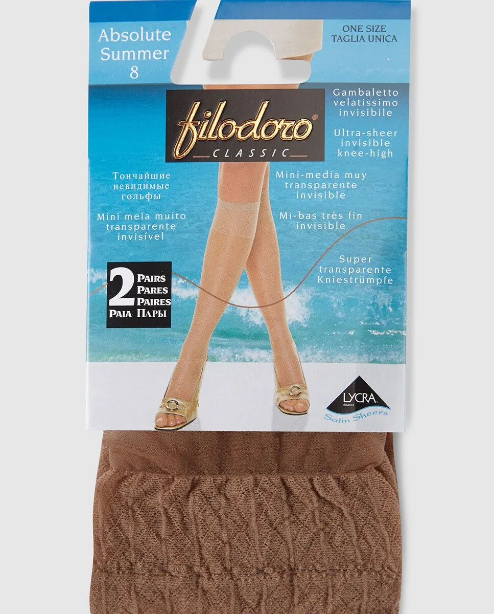 Набор из двух женских летних мини-колготок Filodoro плотностью 8 ден, бежевый
Набор из двух женских летних мини-колготок Filodoro плотностью 8 ден, бежевый