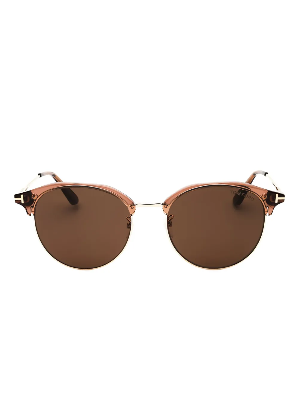 Солнцезащитные очки в круглой оправе TOM FORD, коричневый 
Солнцезащитные очки в круглой оправе TOM FORD, коричневый