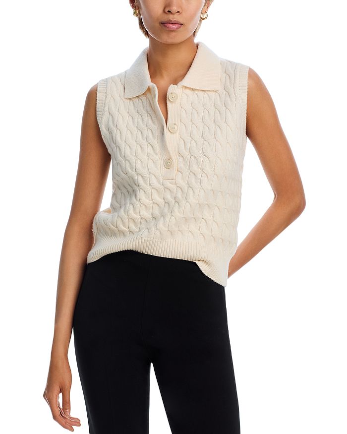 Жилет-поло с косой вязкой FRAME, слоновая кость/кремовый
Жилет-поло с косой вязкой FRAME, слоновая кость/кремовый