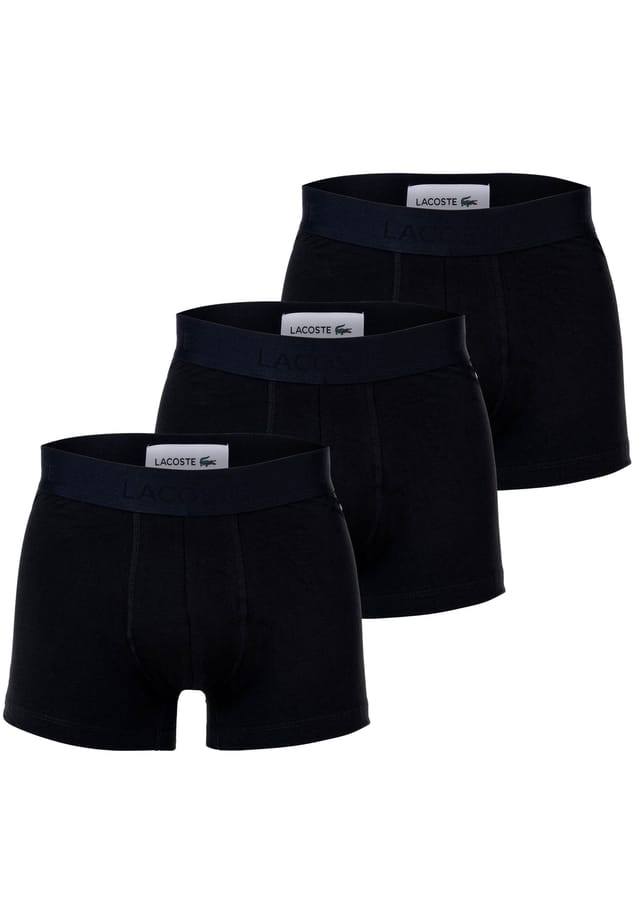 Комплект из 3 трусов-боксеров - повседневные хлопковые эластичные шорты с логотипом на поясе Lacoste, черный
Комплект из 3 трусов-боксеров - повседневные хлопковые эластичные шорты с логотипом на поясе Lacoste, черный