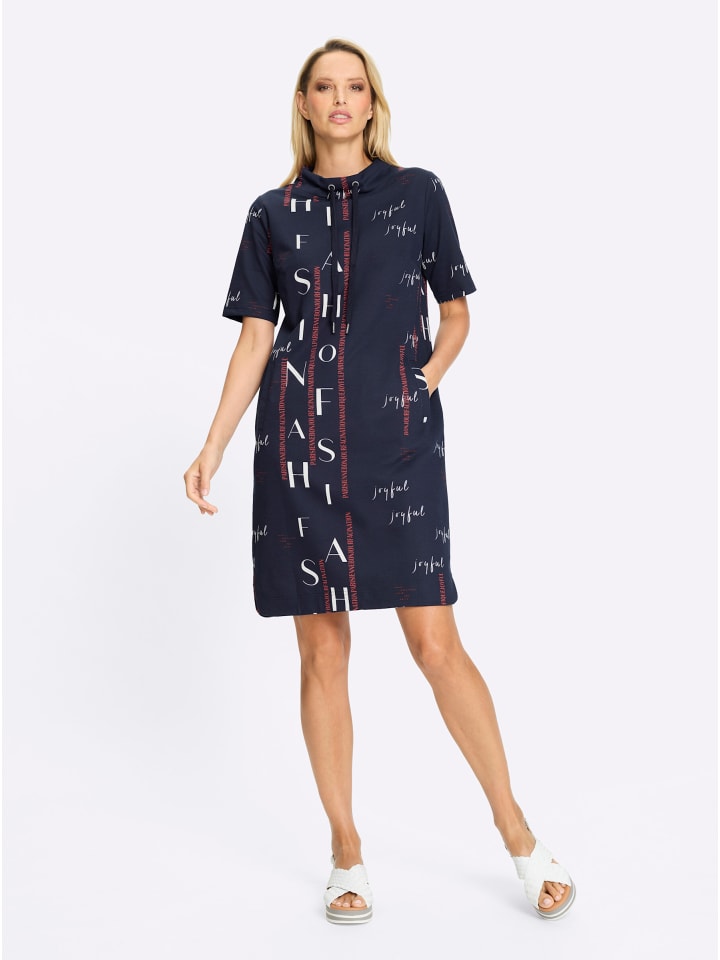Платье-свитшот с принтом экрю и темно-синего цвета Heine
Платье-свитшот с принтом экрю и темно-синего цвета Heine