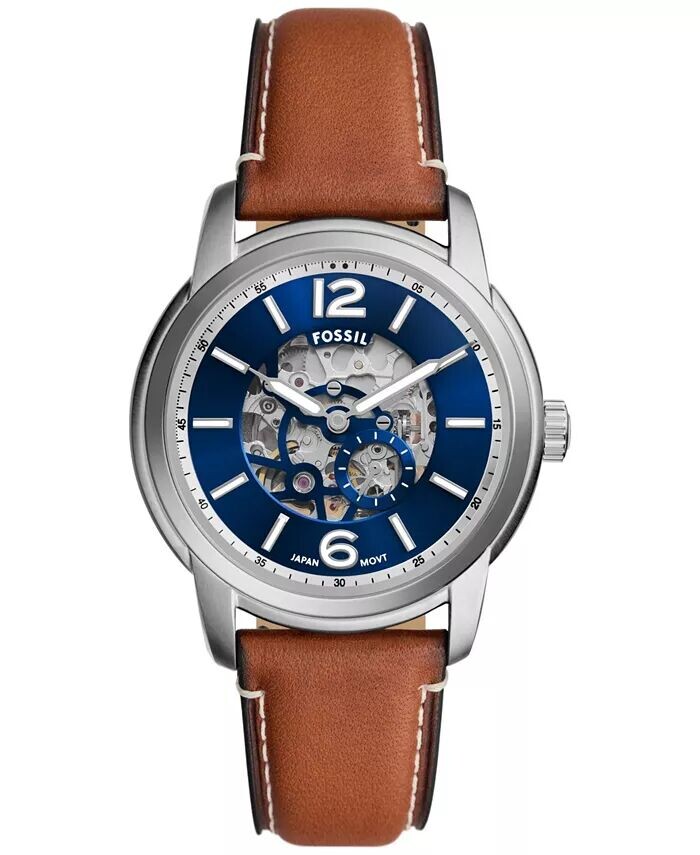 Мужские автоматические часы Heritage из коричневой кожи 43 мм Fossil, коричневый
Мужские автоматические часы Heritage из коричневой кожи 43 мм Fossil, коричневый