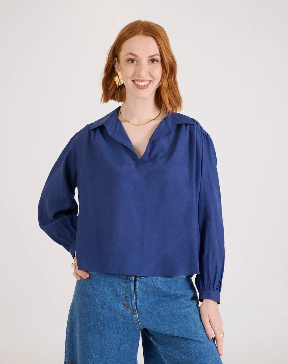 Женская рубашка с воротником и длинными рукавами Naf Naf, темно-синий
Женская рубашка с воротником и длинными рукавами Naf Naf, темно-синий