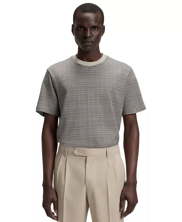 Мужская футболка из мерсеризованного хлопка с сетчатым узором Hugo Boss, белый
Мужская футболка из мерсеризованного хлопка с сетчатым узором Hugo Boss, белый