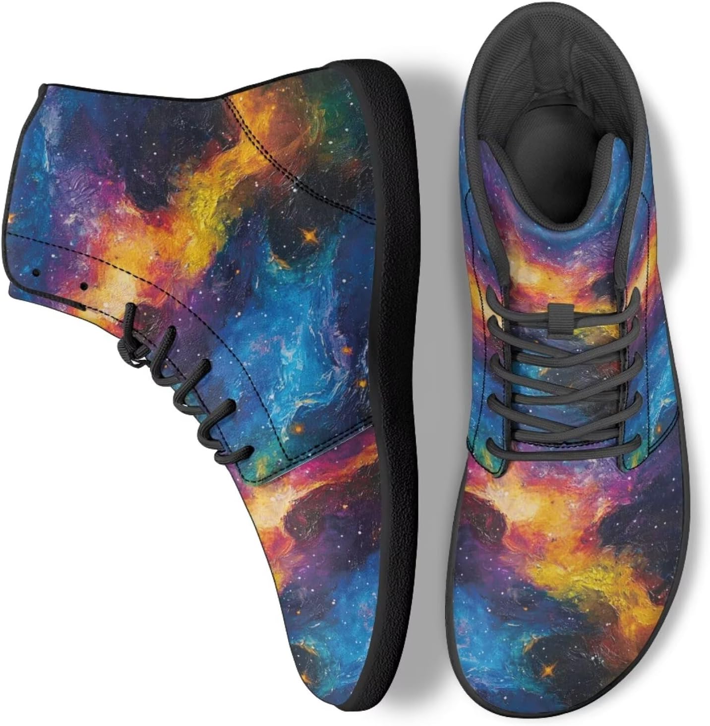 Трекинговые кроссовки Binienty для мужчин и женщин с художественным дизайном, высокие, из ПУ-кожи, босоножки для бега, ходьбы и кемпинга, Oil Painting Galaxy
Трекинговые кроссовки Binienty для мужчин и женщин с художественным дизайном, высокие, из ПУ-кожи, босоножки для бега, ходьбы и кемпинга, Oil Painting Galaxy