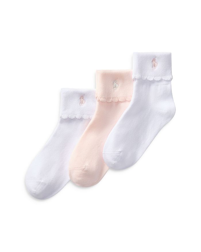 Детские носки с фигурным краем и отворотом, набор из 3 пар — для малышей Ralph Lauren, белый
Детские носки с фигурным краем и отворотом, набор из 3 пар — для малышей Ralph Lauren, белый