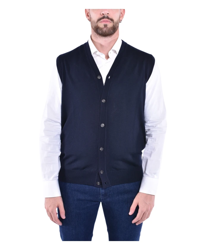 Шерстяной жилет без рукавов на пуговицах Kangra, синий
Шерстяной жилет без рукавов на пуговицах Kangra, синий