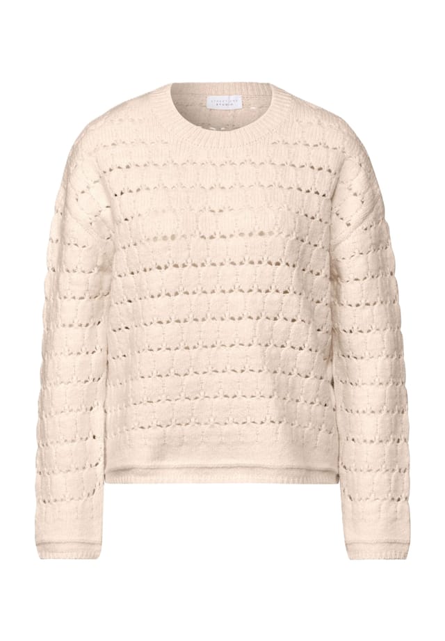 Структурированный свитер Street One Studio, белый
Структурированный свитер Street One Studio, белый