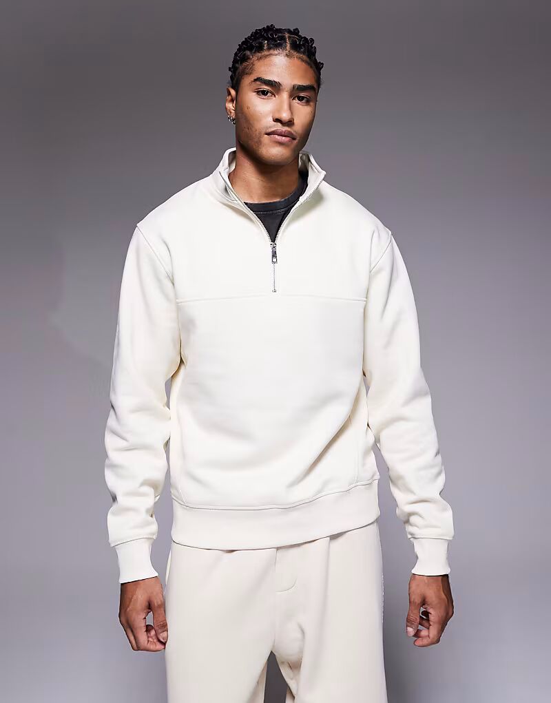 Толстовка с воротником-стойкой и молнией на половину длины цвета кремовый River Island
Толстовка с воротником-стойкой и молнией на половину длины цвета кремовый River Island