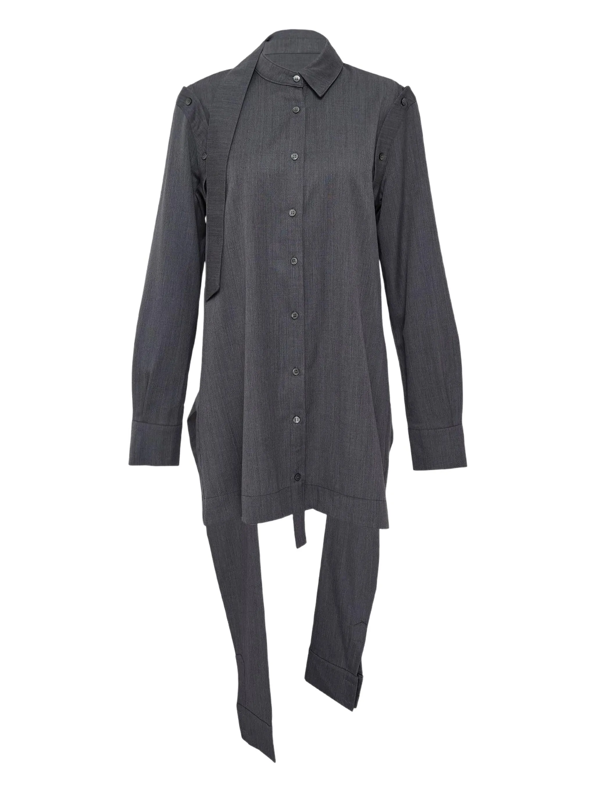 Блузка с высоким воротником и завязками Mmam, серый
Блузка с высоким воротником и завязками Mmam, серый