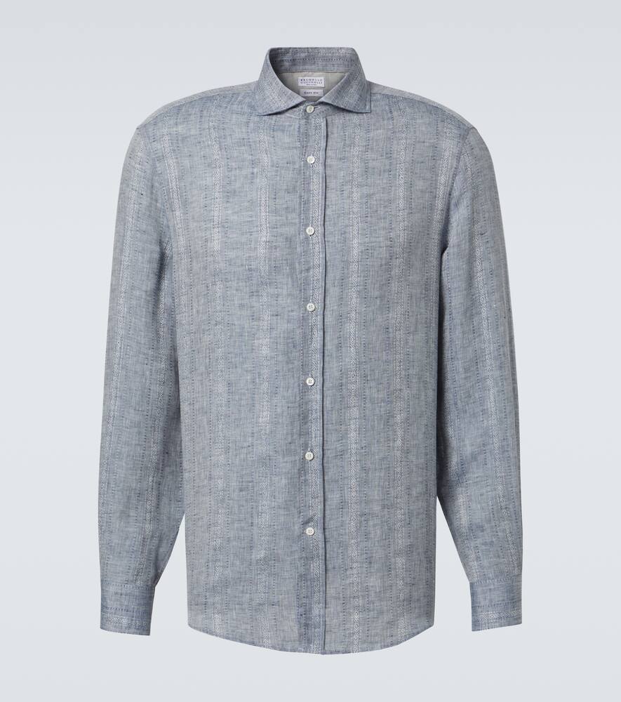 Льняная рубашка Brunello Cucinelli, Denim Blue
Льняная рубашка Brunello Cucinelli, Denim Blue