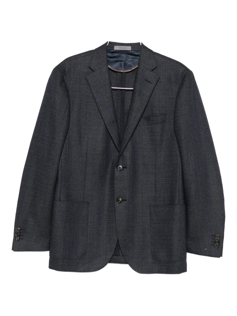 Пиджак с двумя пуговицами и накладными карманами Corneliani, синий
Пиджак с двумя пуговицами и накладными карманами Corneliani, синий