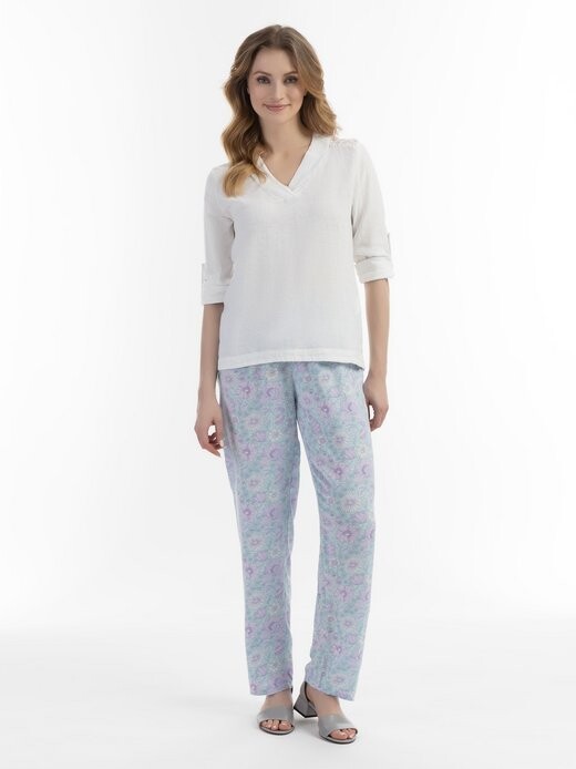 Блузка-Рубашка с кружевом Usha, белый 
Блузка-Рубашка с кружевом Usha, белый