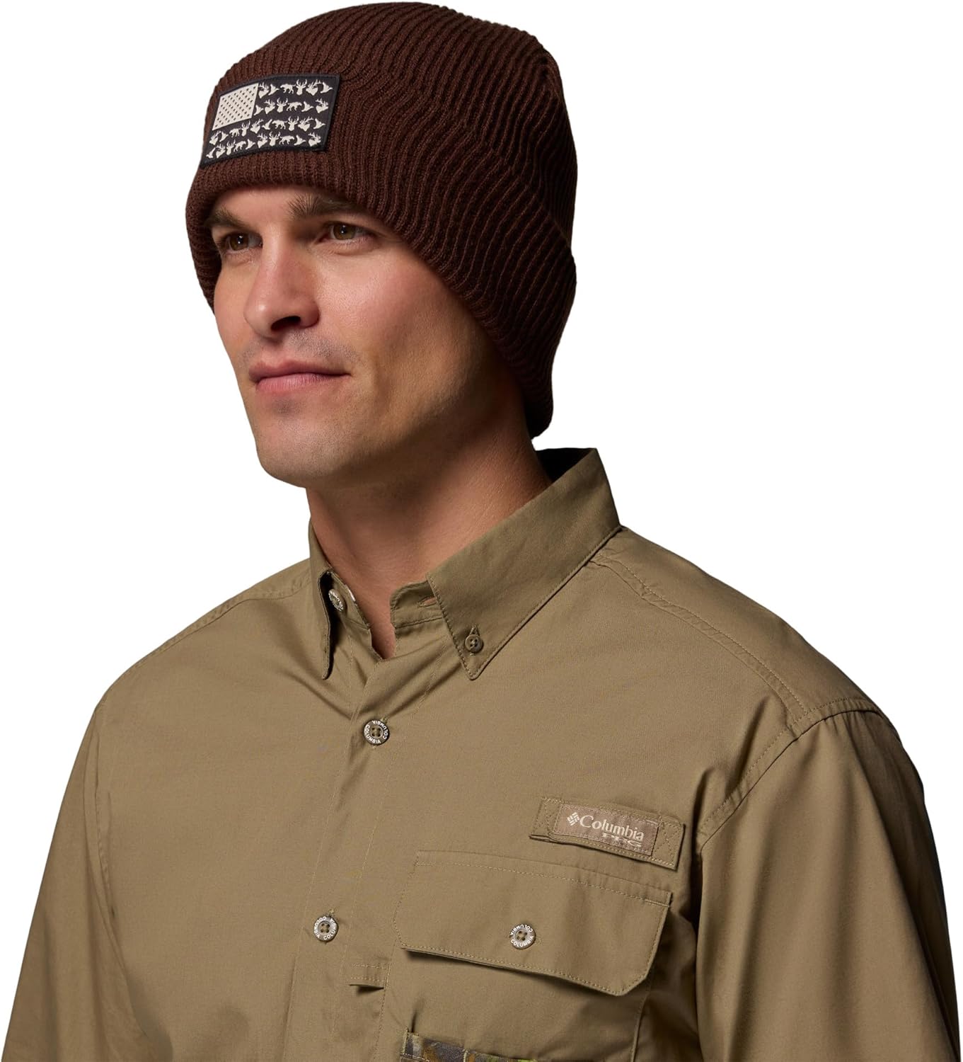 Columbia Unisex-Adult PHG Patch Beanie, Tobacco/Game Flag
Columbia Unisex-Adult PHG Patch Beanie, Tobacco/Game Flag