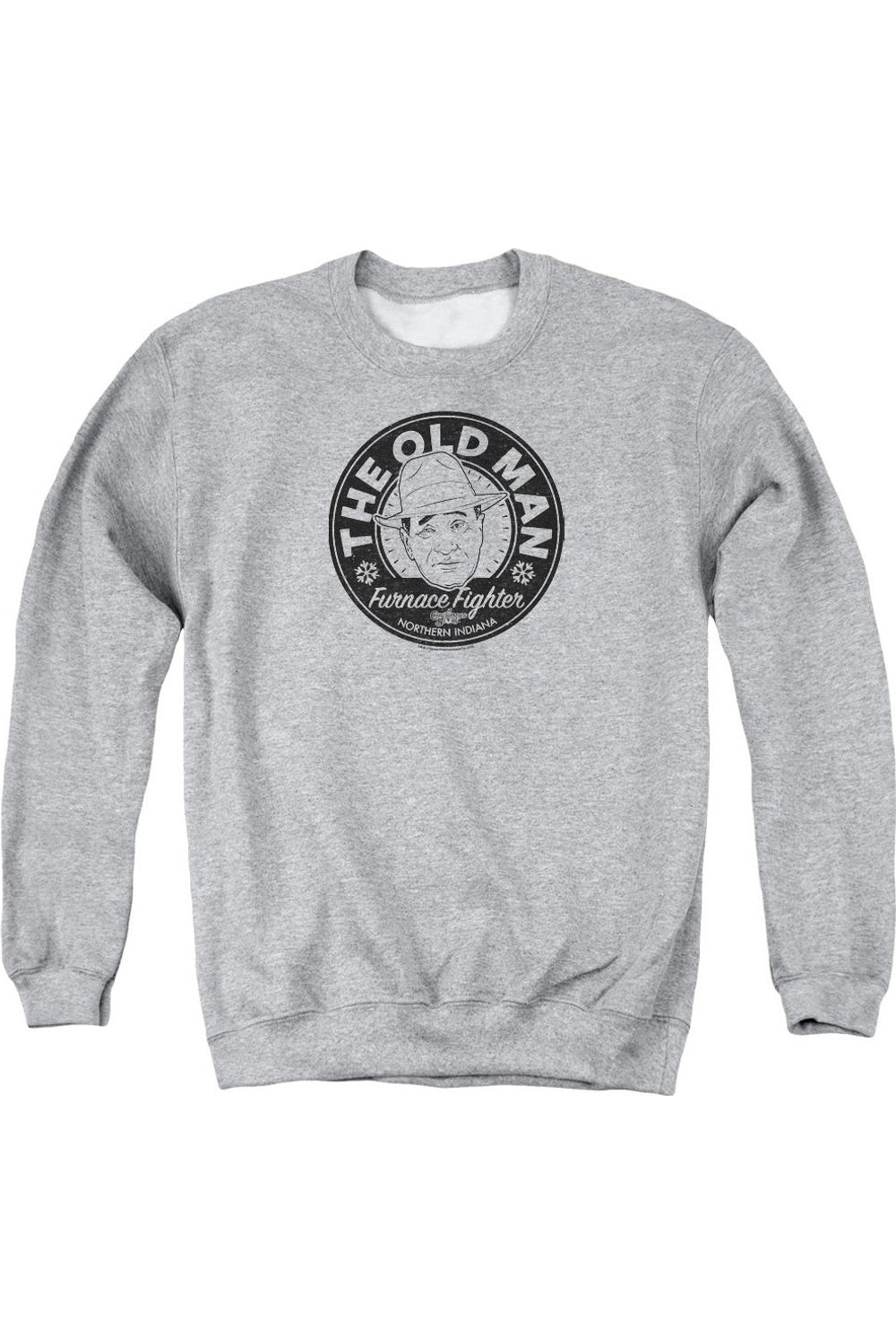 Рождественская история. Толстовка с круглым вырезом для взрослых. Старик Gildan, цвет athletic heather 
Рождественская история. Толстовка с круглым вырезом для взрослых. Старик Gildan, цвет athletic heather