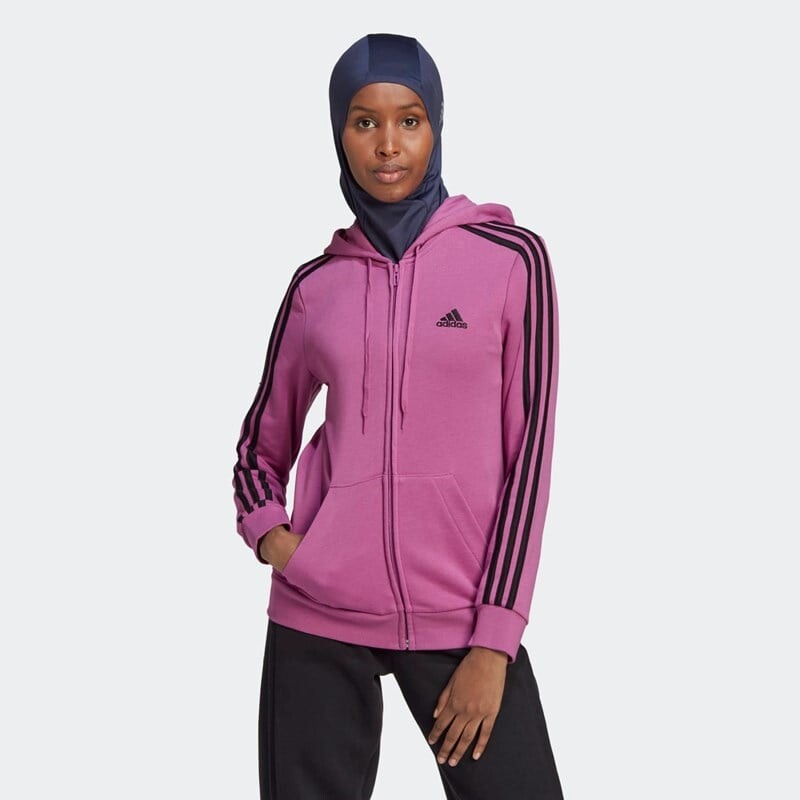Женская толстовка Essentials из футера с 3 полосками и молнией во всю длину Adidas, фиолетовый
Женская толстовка Essentials из футера с 3 полосками и молнией во всю длину Adidas, фиолетовый